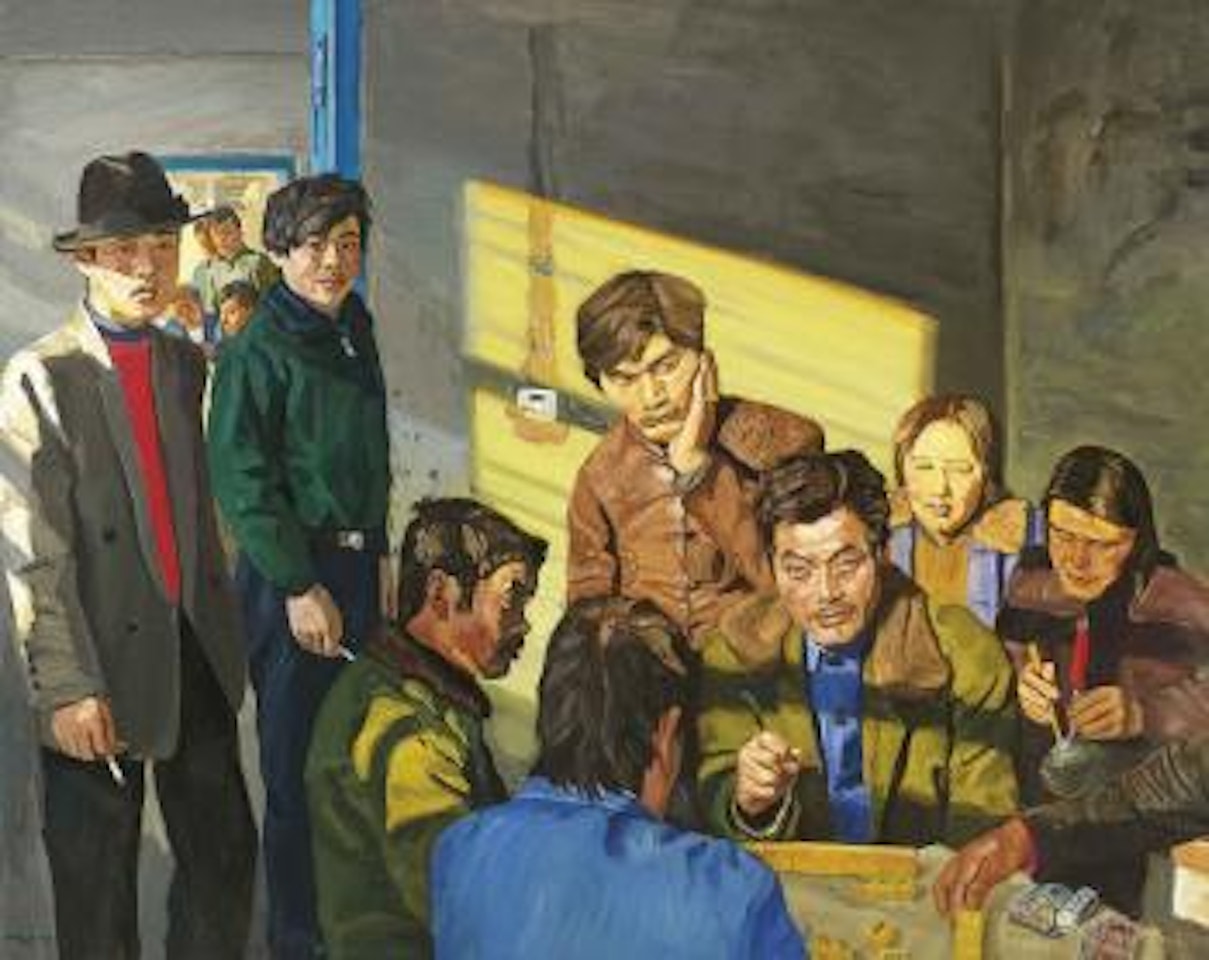 Peasants Playing Mahjong by Liu Xiaodong
