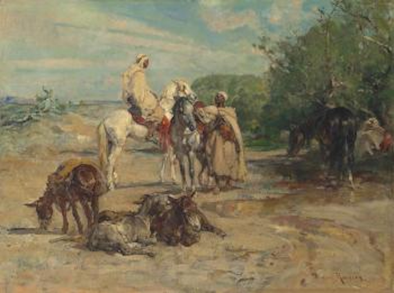 Arabs on horseback by Henri Émilien Rousseau