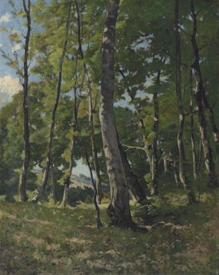 In the forest by Henri Harpignies
