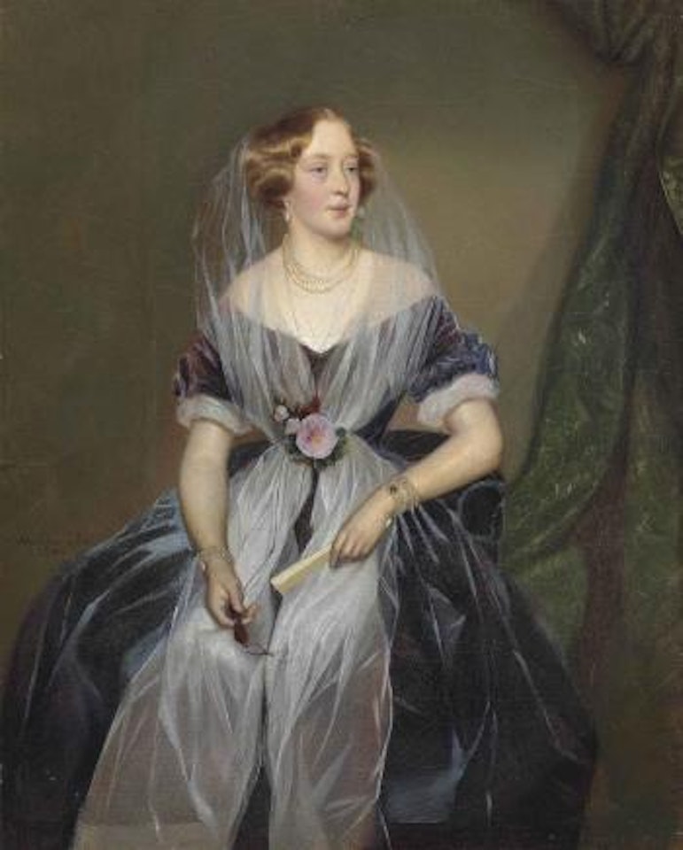 Portrait of a lady by Ferdinand Georg Waldmüller