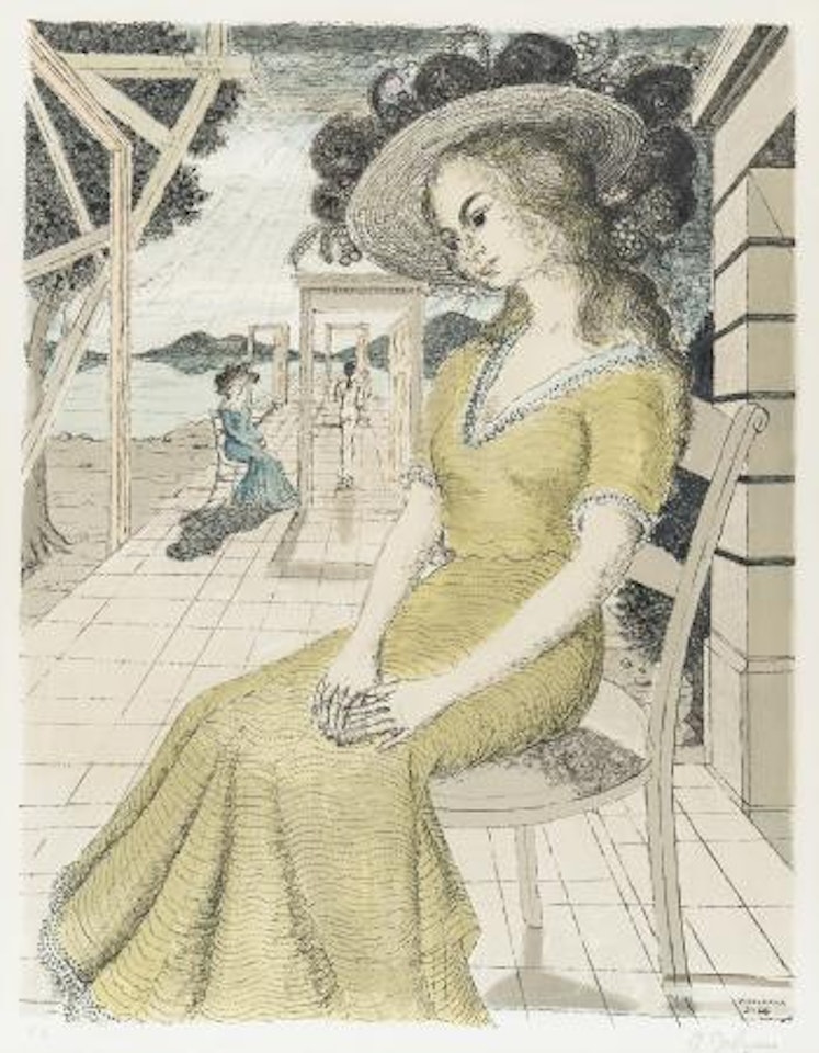 Anne songeuse by Paul Delvaux
