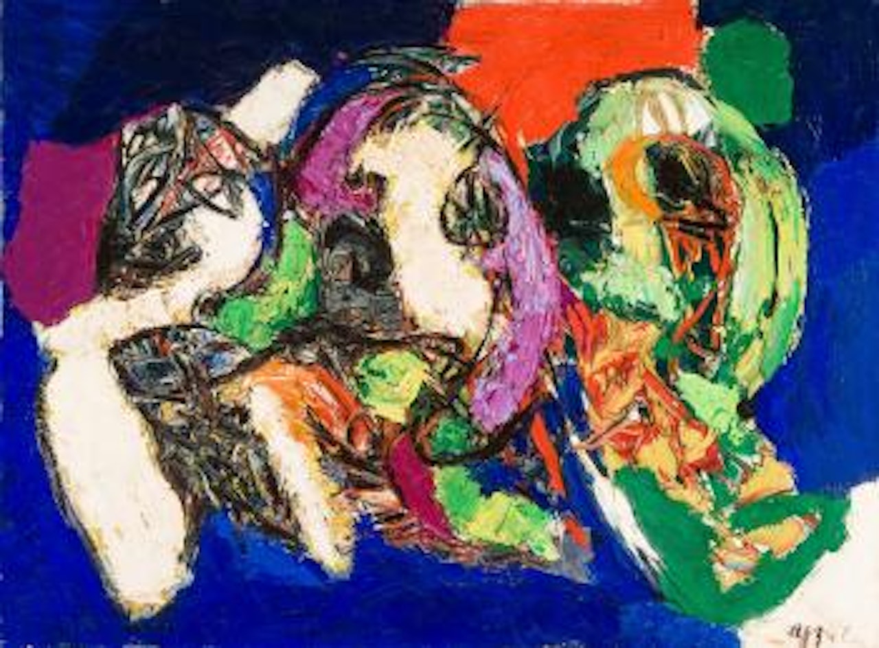 Three heads - Trois têtes by Karel Appel