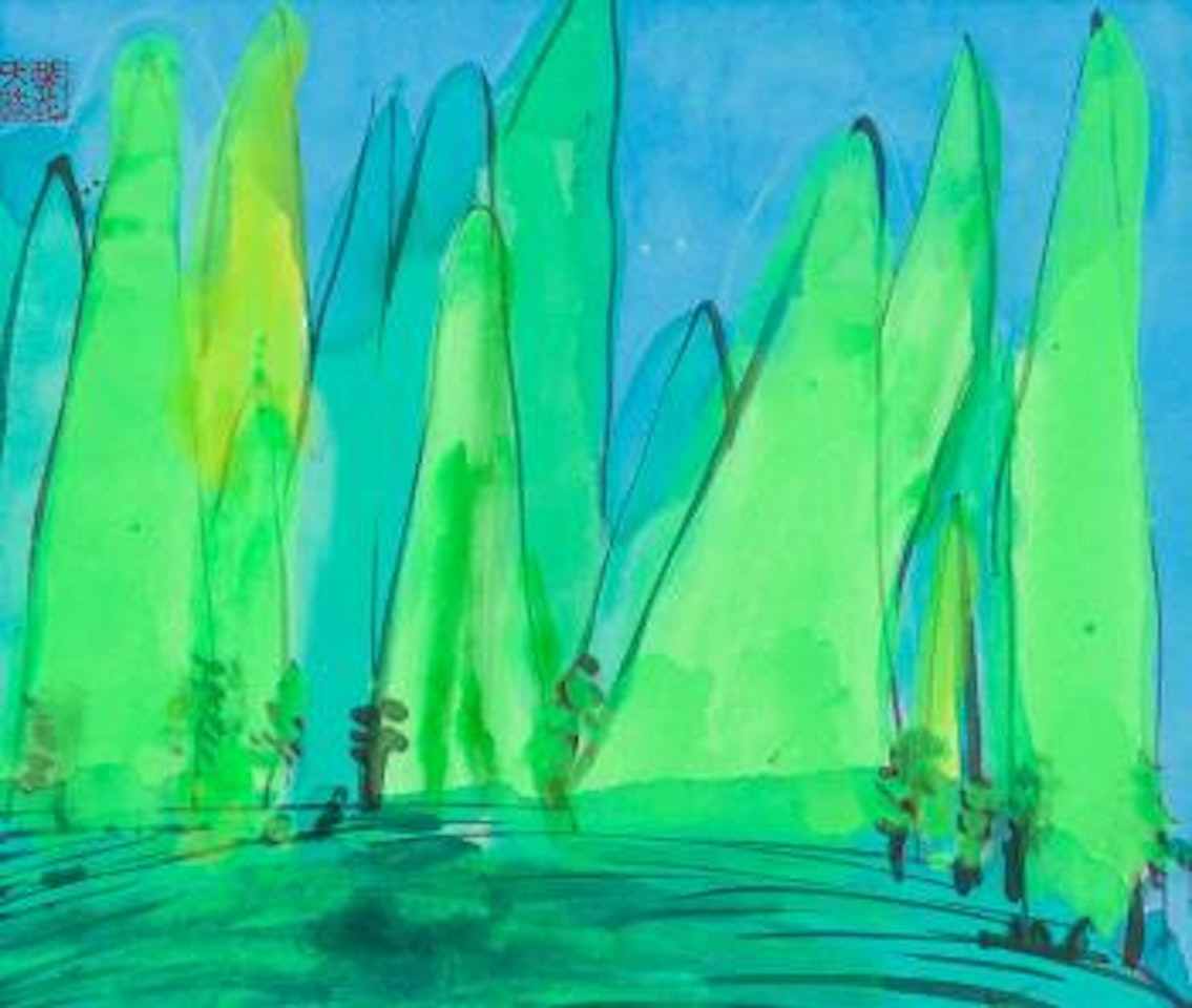 High trees catch a lot of wind by Walasse Ting