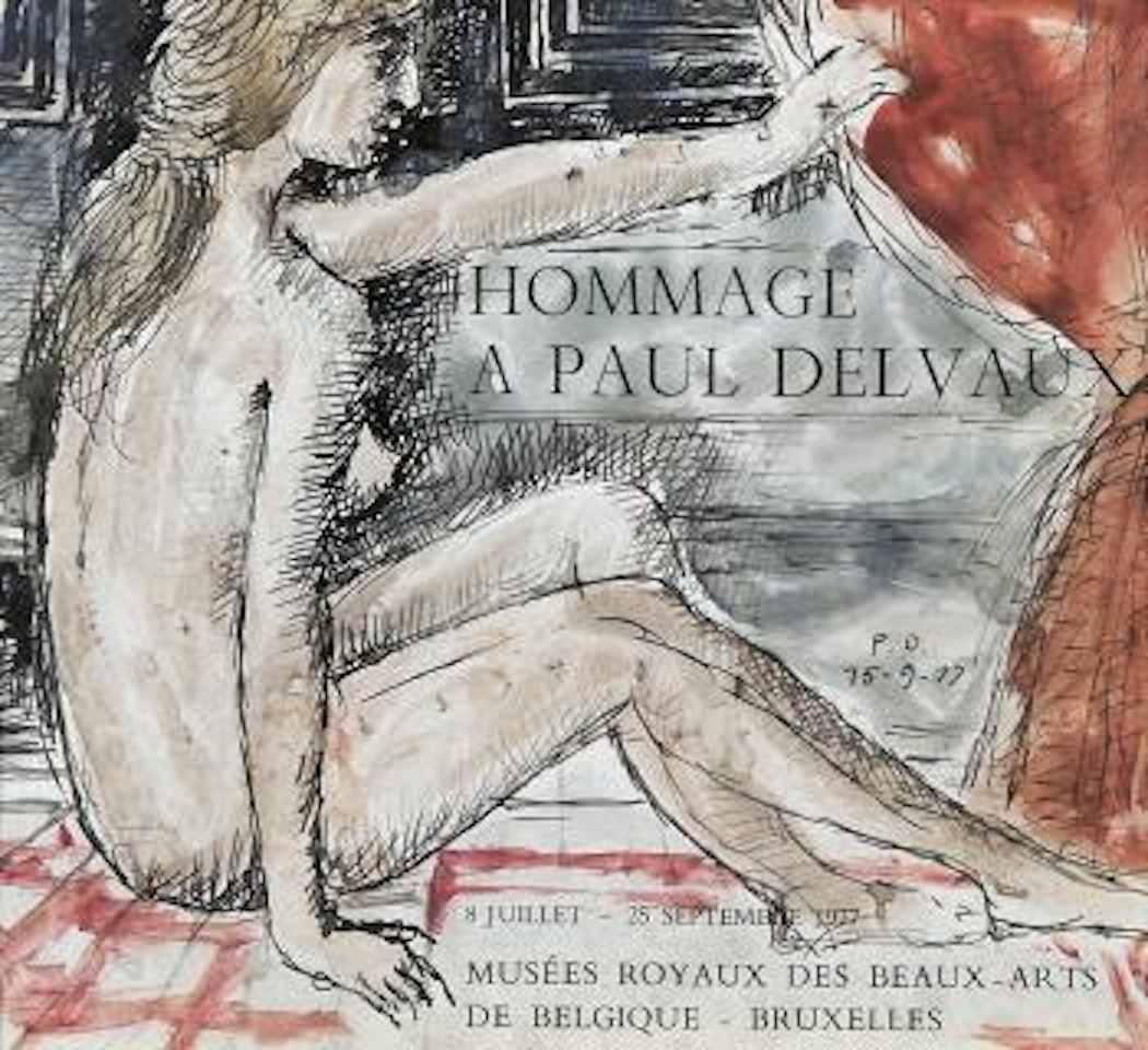 Nu au rideau rouge by Paul Delvaux