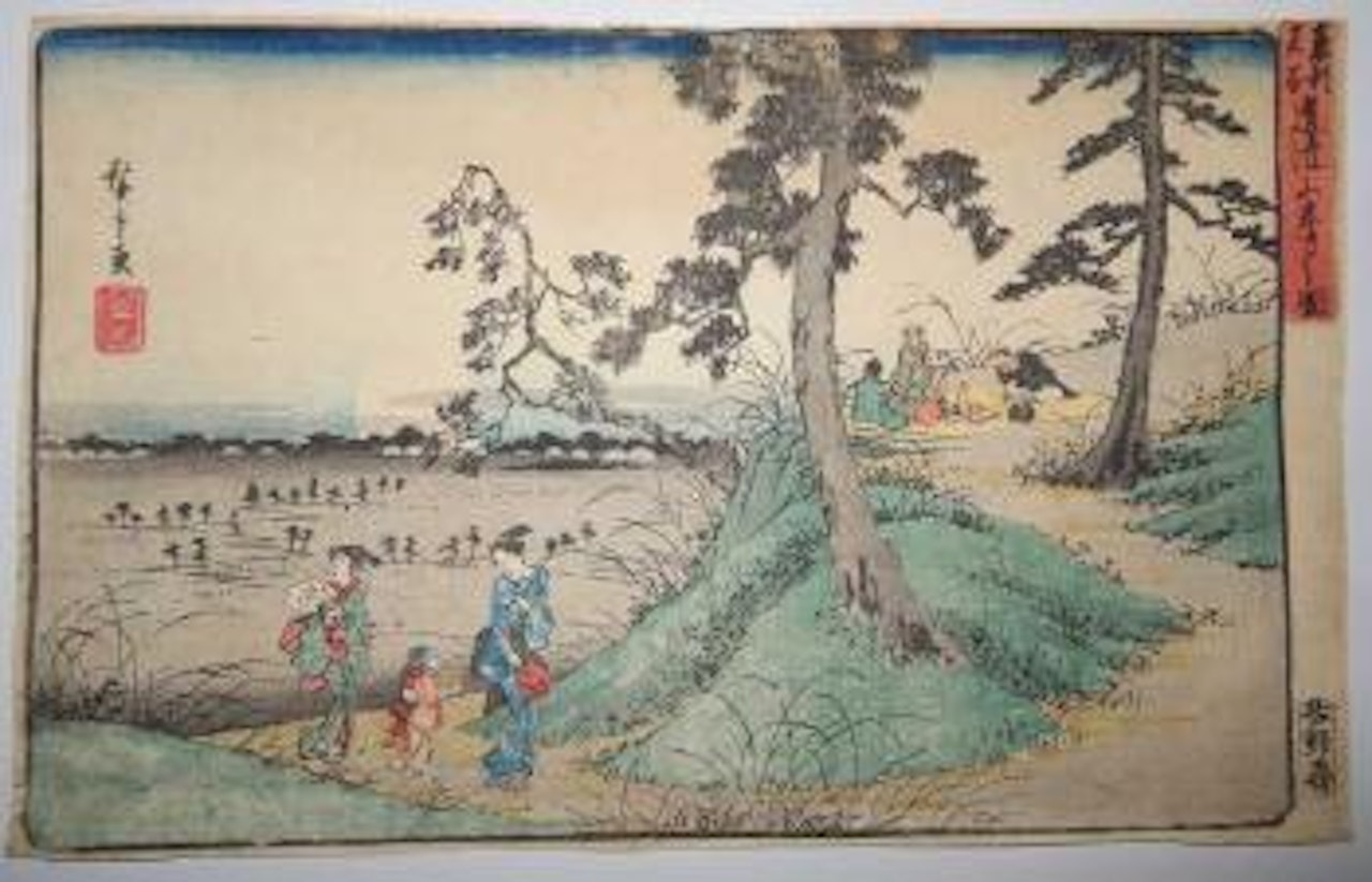 La chasse aux lucioles à Gotenyama by Utagawa Hiroshige
