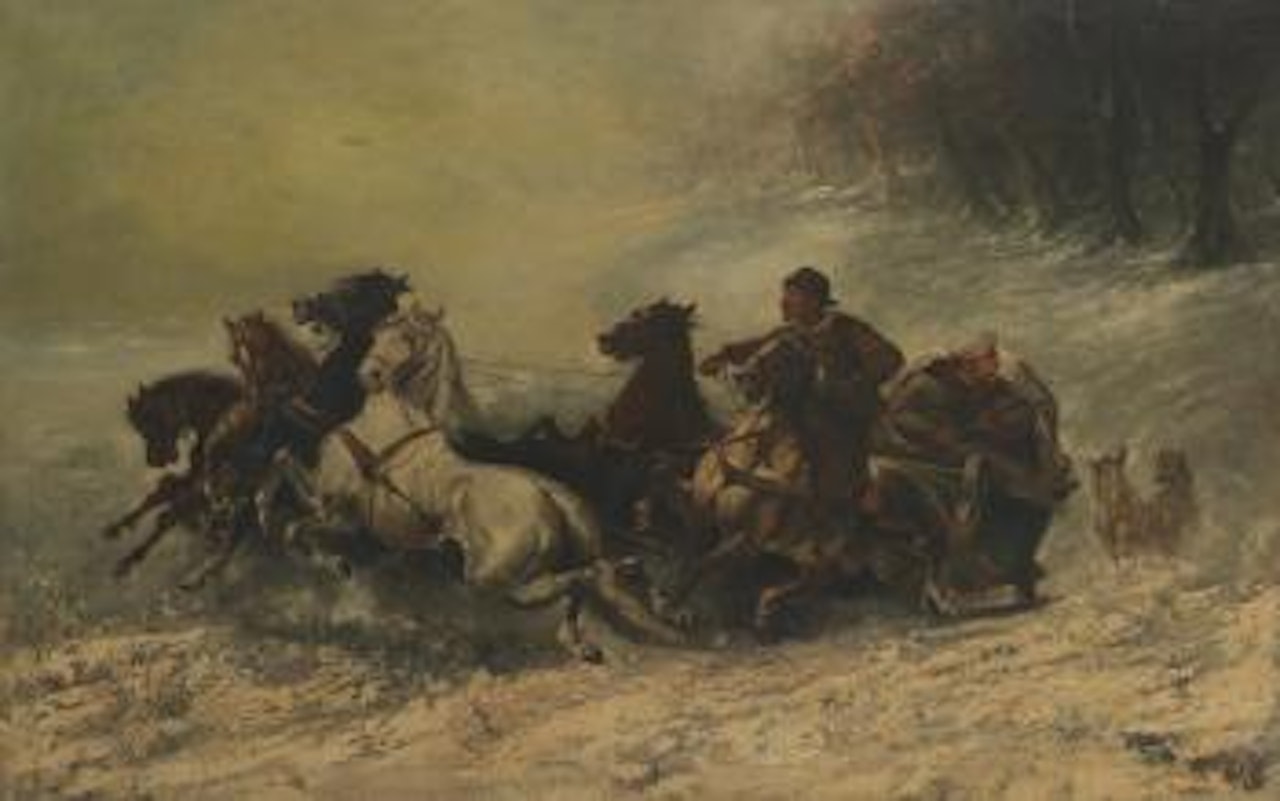 Wolf Hunt by Adolf Schreyer