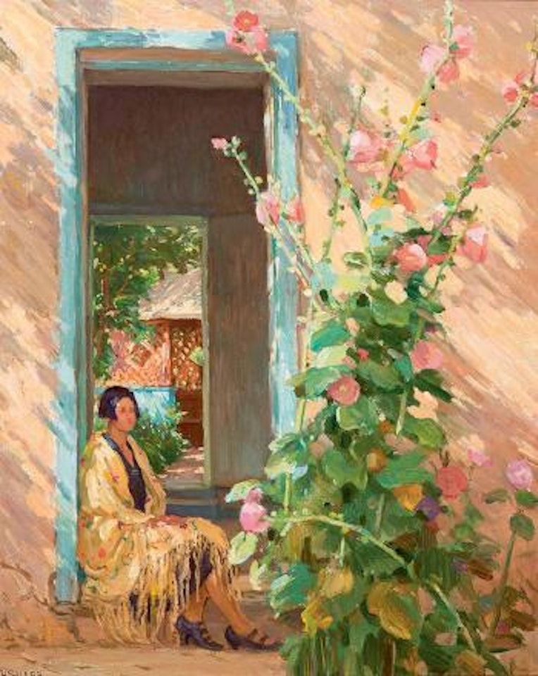 Leaf Down in the Door Way by Joseph Henry Sharp