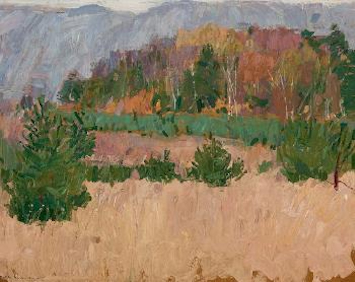 Taos Landscape with Gray Sky by Leon Gaspard