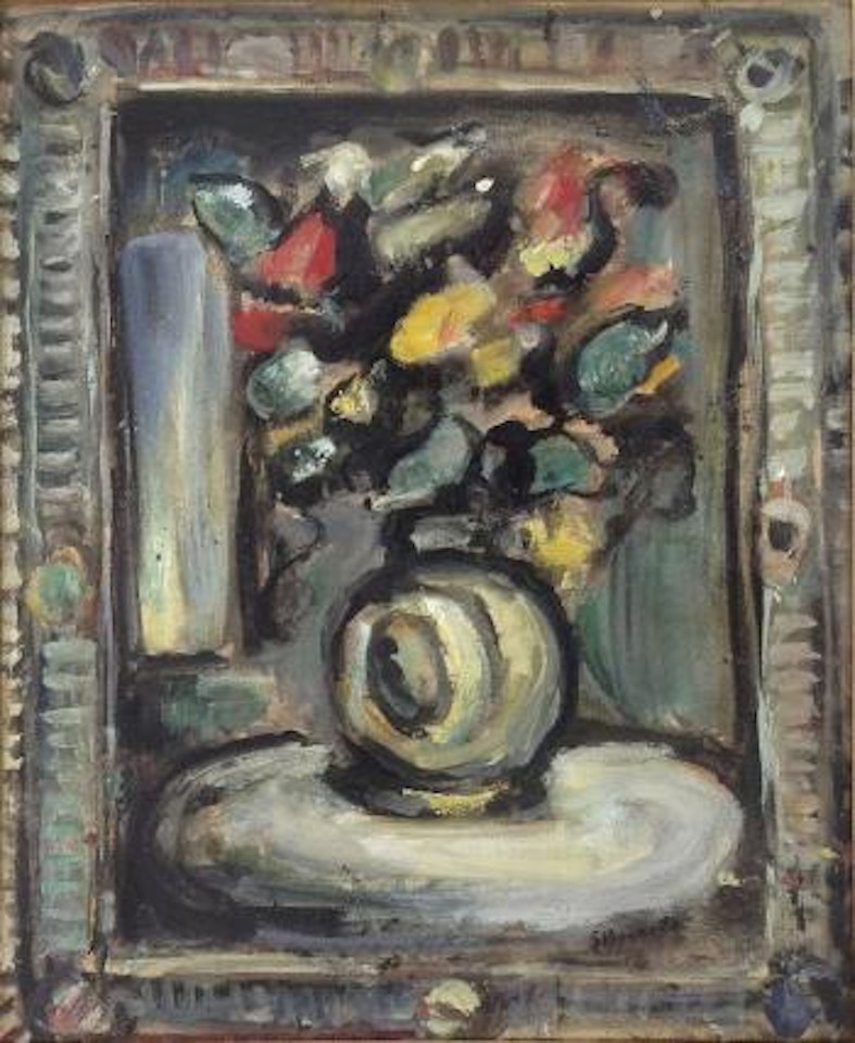 Fleurs décoratives, étude pour une tapisserie by Georges Rouault