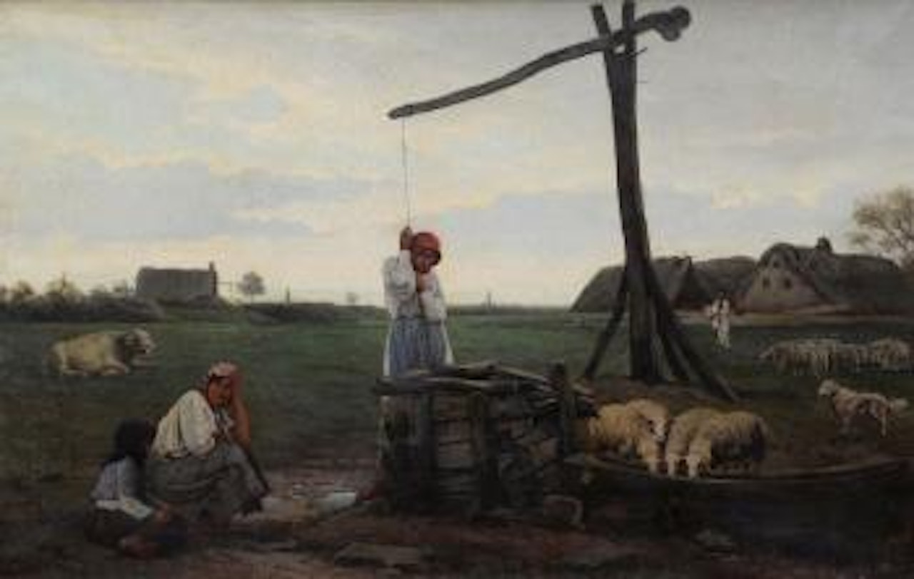 Paysannes au puit by Jossif Kratschowski