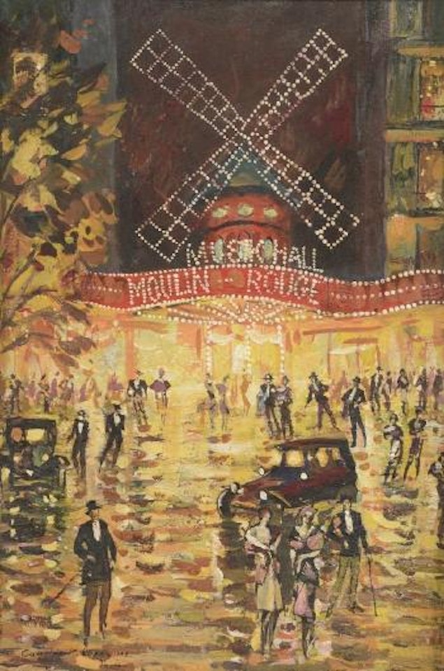 Place Pigalle, le Moulin rouge by Konstantin Alekseevich Korovin