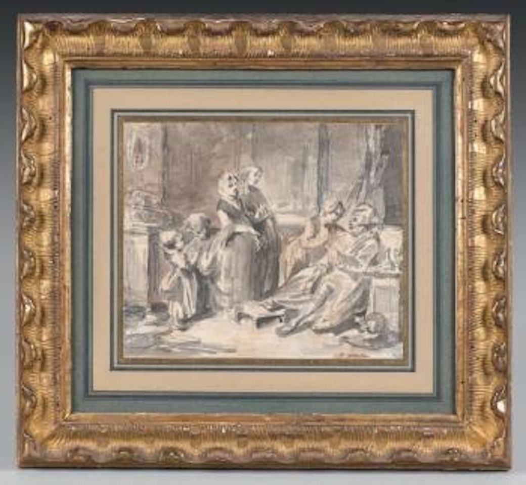 La Visite au grand-père by Jean-Baptiste Greuze