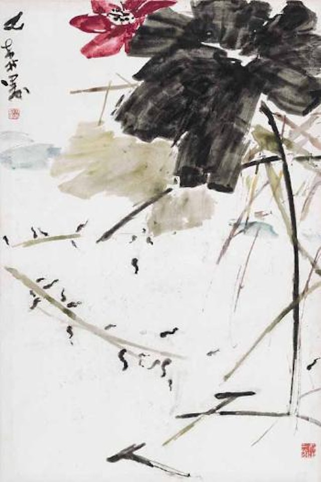 Tadpoles with Lotus by Chen Wen Hsi