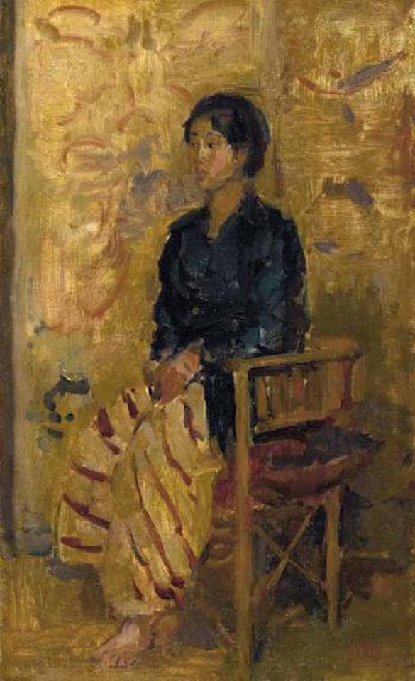 Portrait of a Seated Javanese Beauty by Isaac Israels