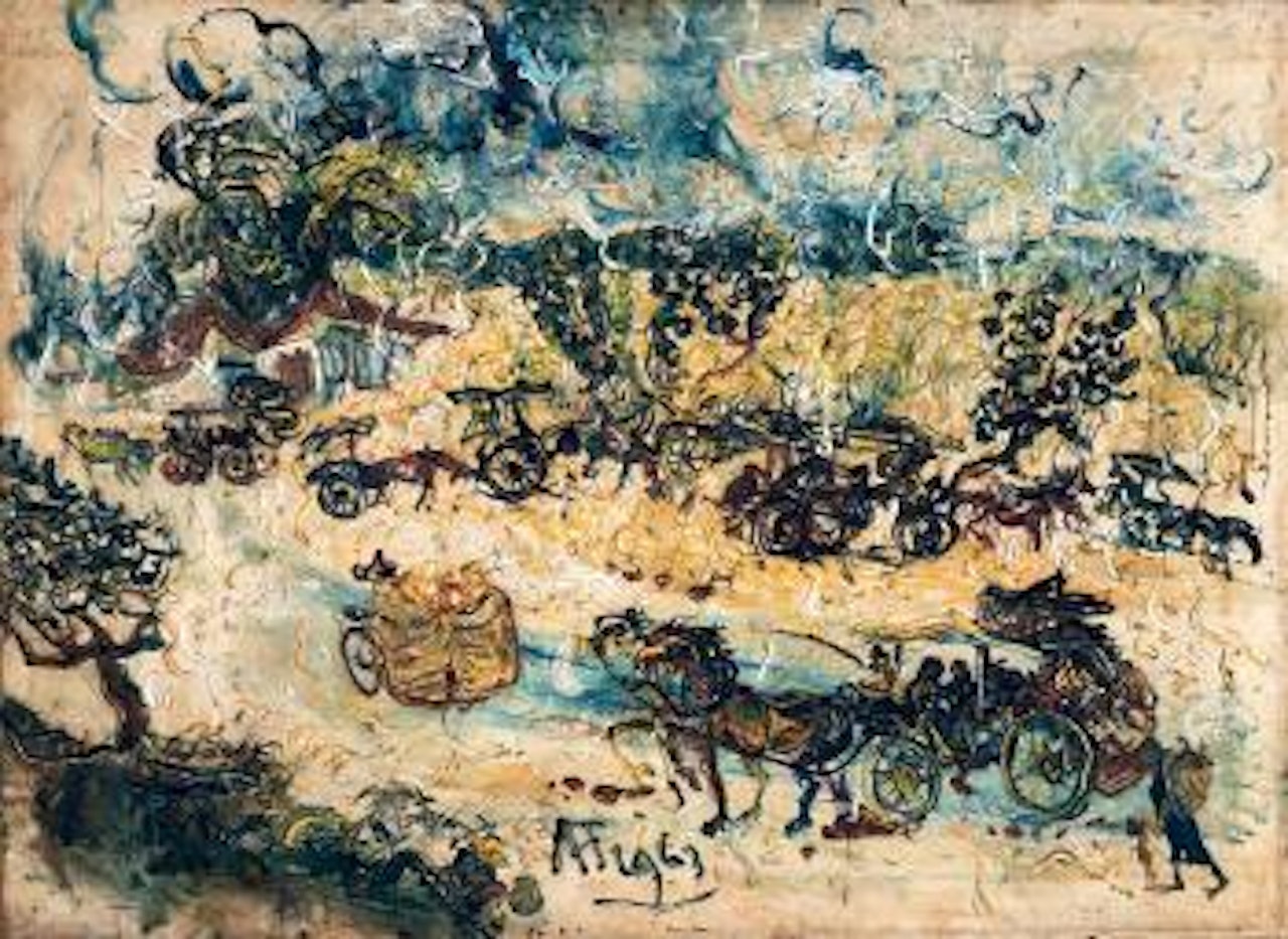 Horsecarts by Affandi