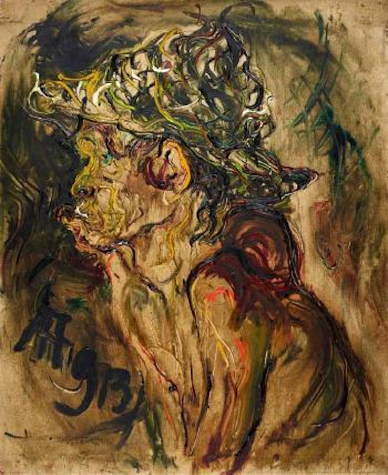 Portrait of a Farmer with Hat by Affandi