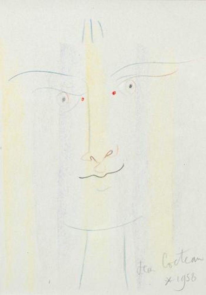 Face couleur by Jean Cocteau
