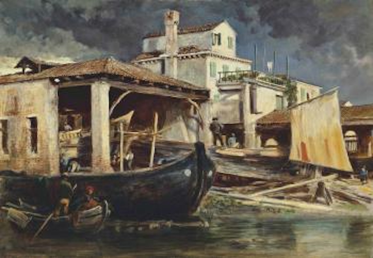 Boat yard, Venice by Keeley Halswelle