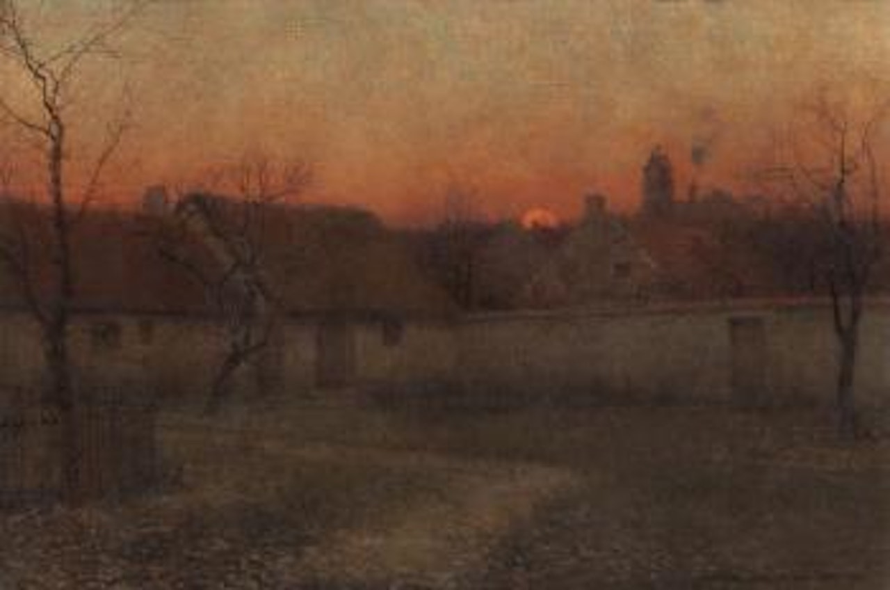 Country Cabins at Sunset by Frederick Judd Waugh