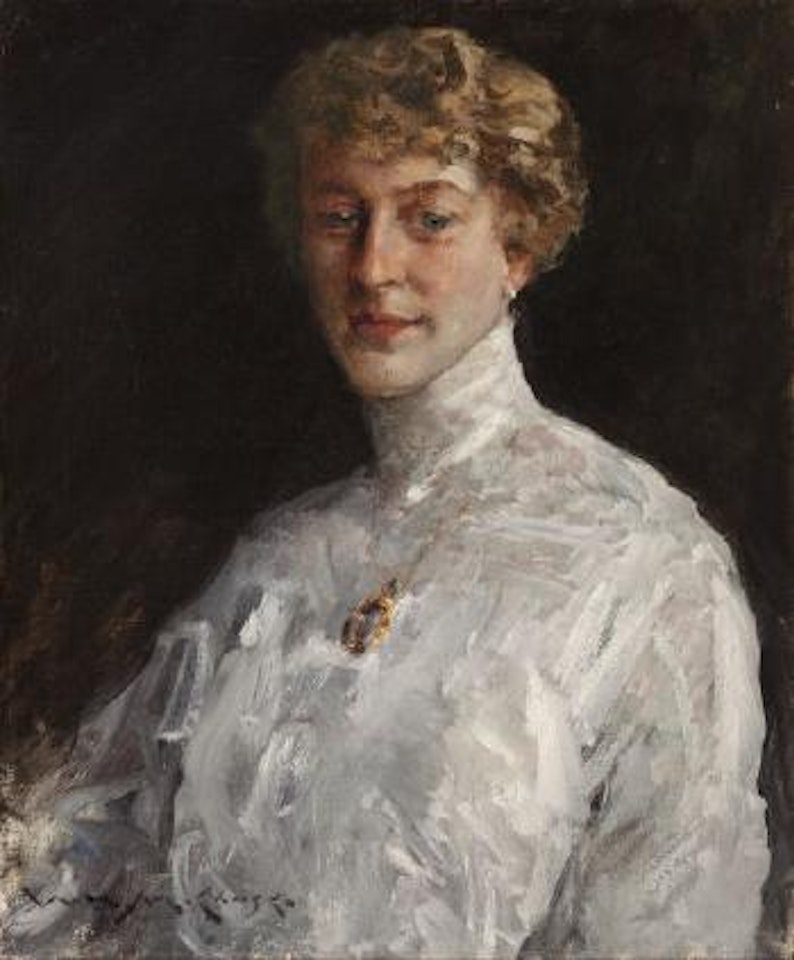Lady in a White Blouse by William Merritt Chase