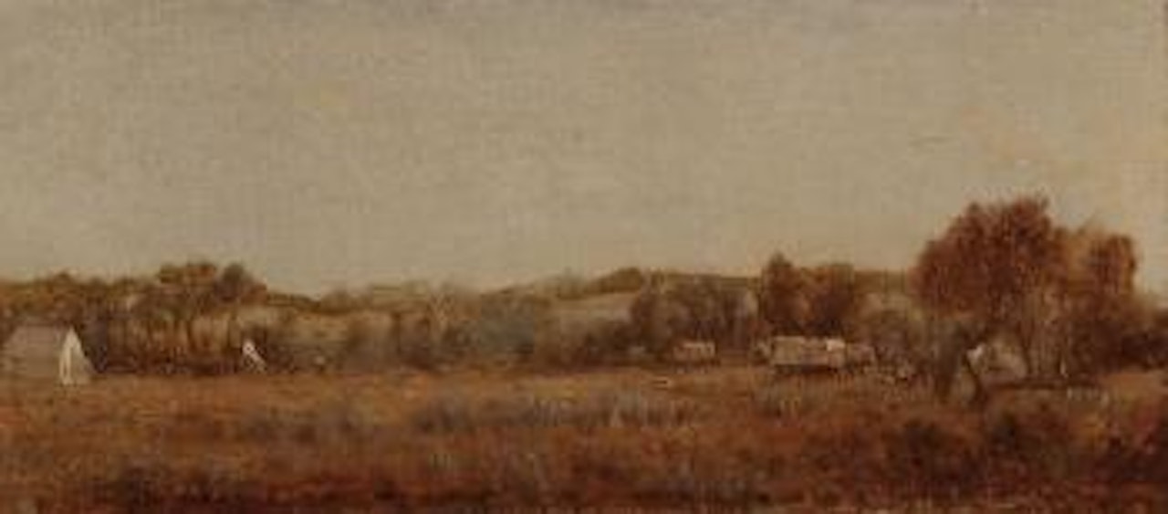 A Sketch at the Camp on the La Bonté, Wyoming Territory by Sanford Robinson Gifford