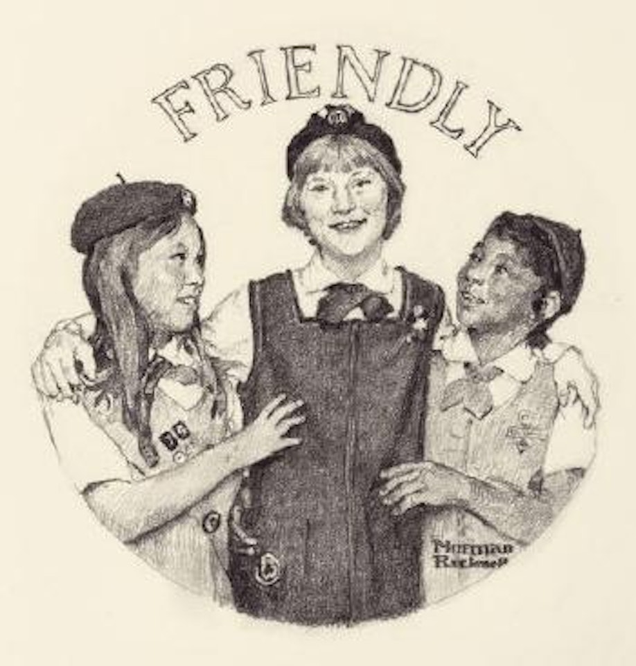Friendly, The Franklin Mint Girl Scouts Ingot Series by Norman Rockwell