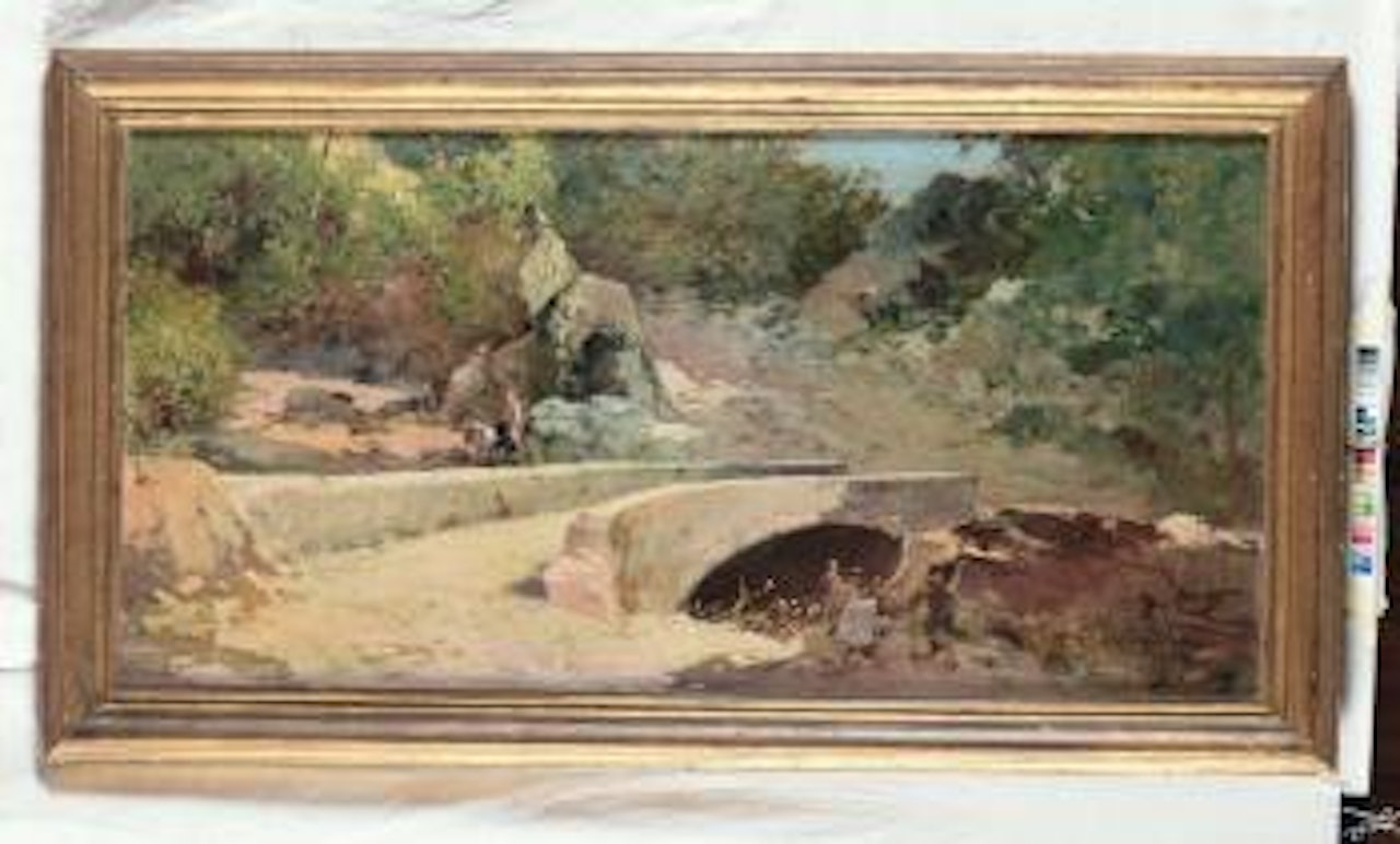 Paesaggio con ponte by Cesare Bentivoglio