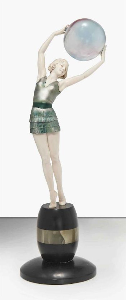 Beach ball girl by Ferdinand Preiss