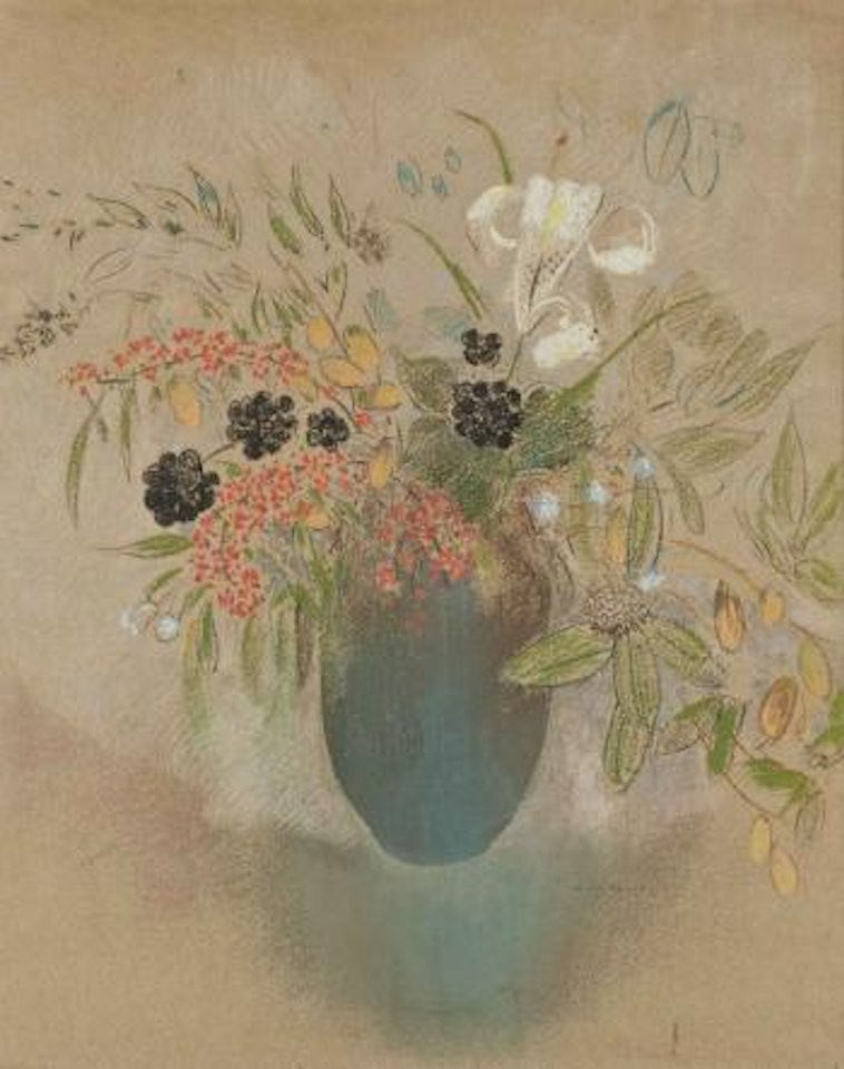 Fleurs dans un vase by Odilon Redon