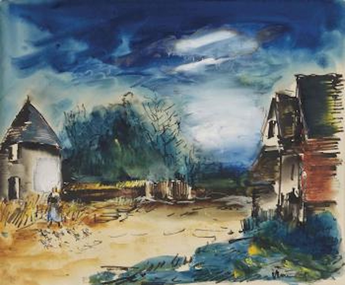 Route de village ou Cour de ferme by Maurice de Vlaminck