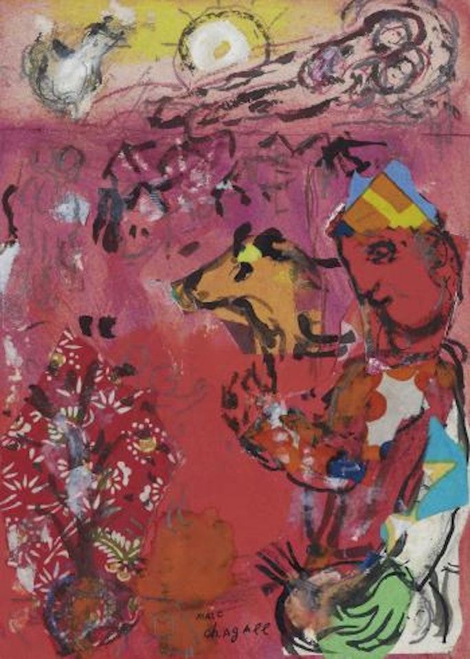 Le clown peintre by Marc Chagall