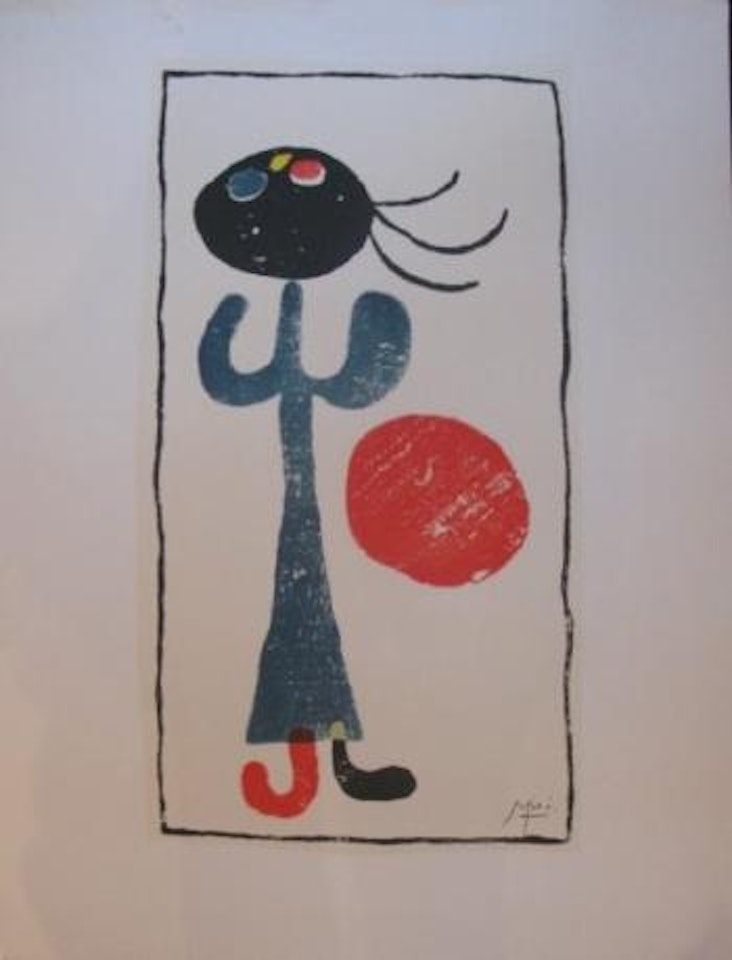 Fillette au ballon rouge by Joan Miró