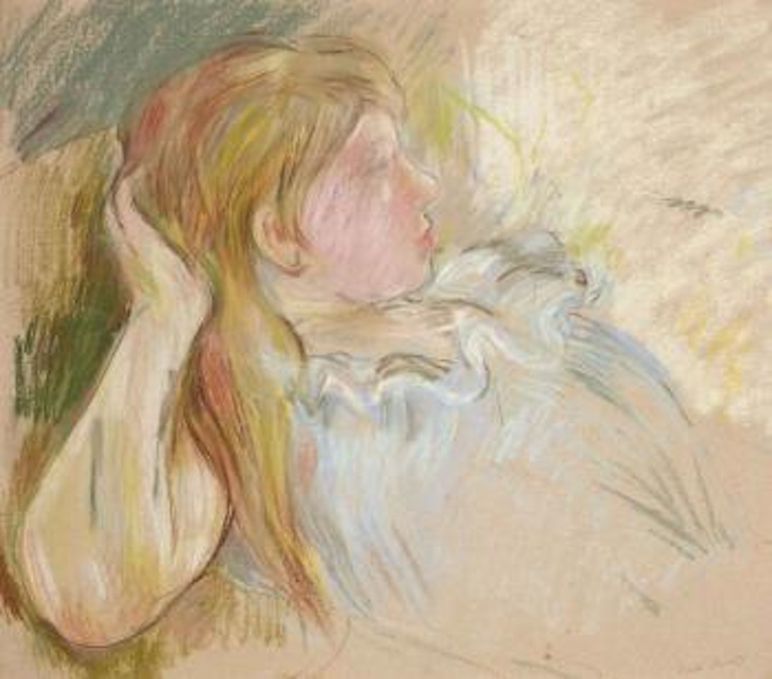 Jeune fille étendue by Berthe Morisot