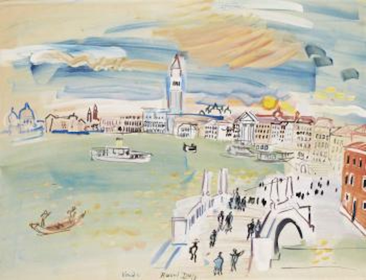 Venise, le quai des Esclavons by Raoul Dufy