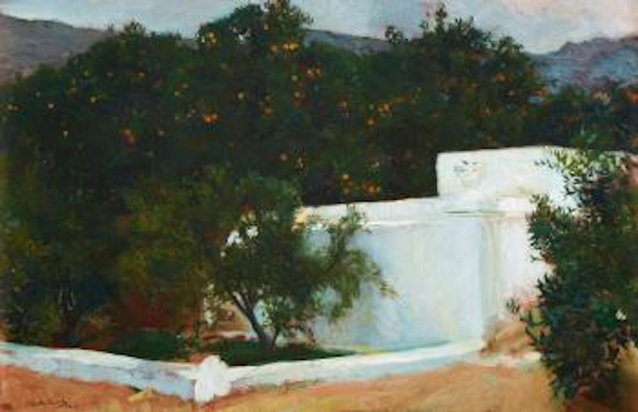Naranjos. El Camino Del Mar. Valencia (Orange Trees on the Road to the Sea, Valencia) by Joaquin Sorolla Y Bastida