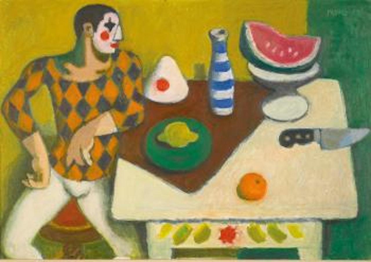 Still Life with Clown by Alberto Morrocco
