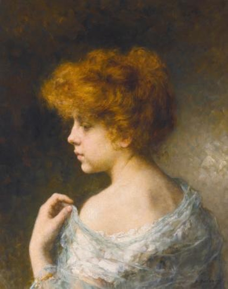 Young Girl with Red Hair by Alexei Harlamoff