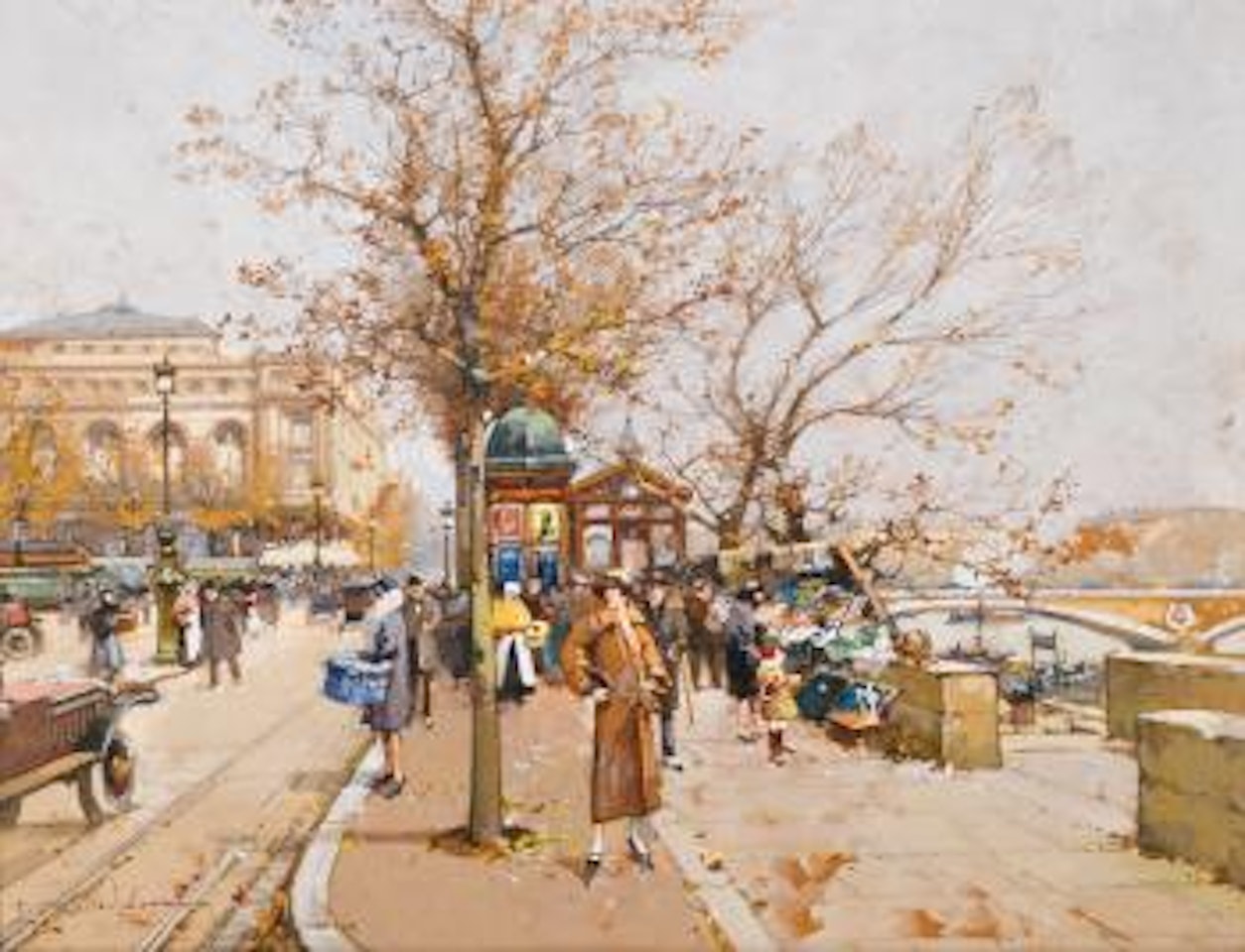 La Place Du Châtelet À Paris by Eugene Galien-Laloue