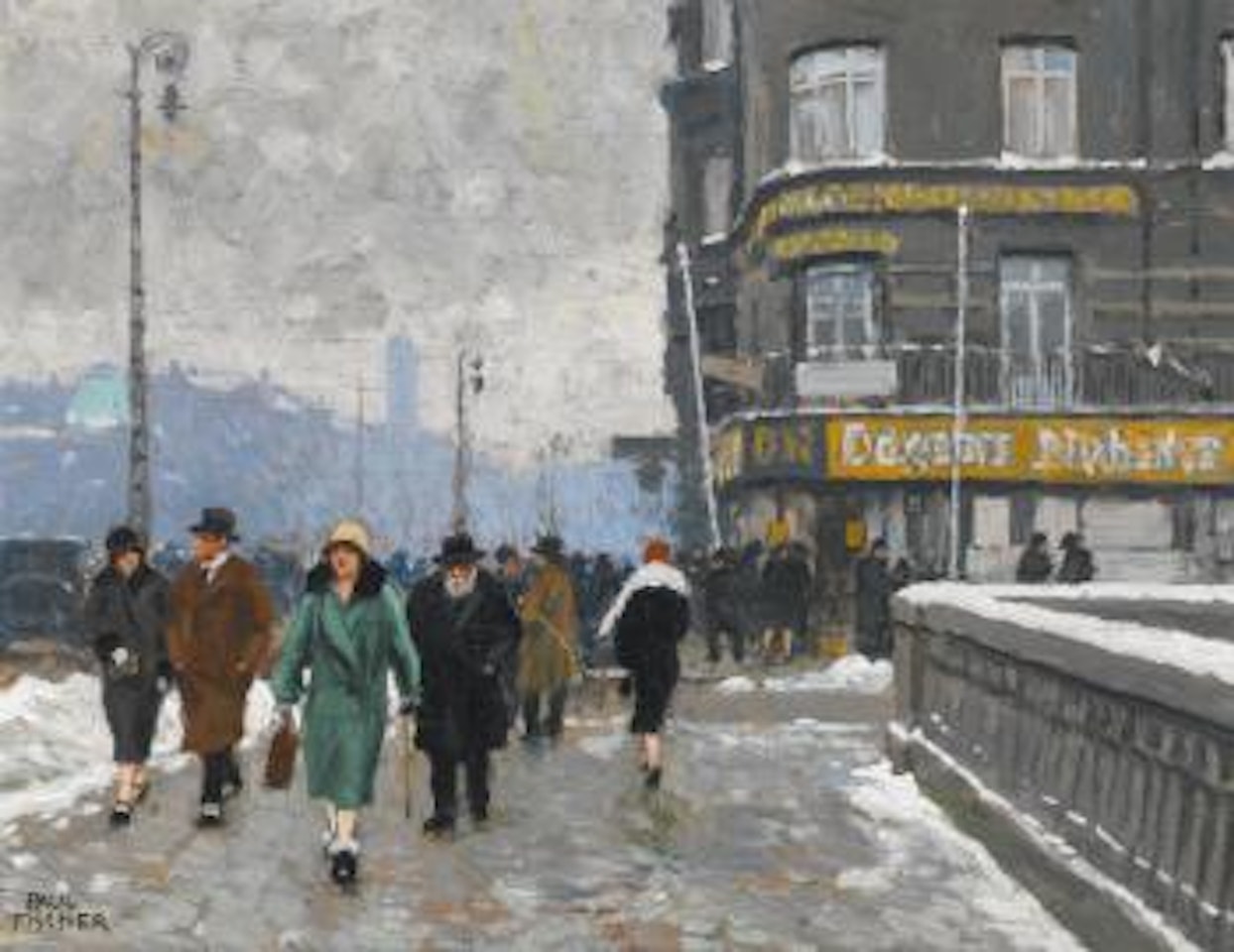 A Winter Street by Paul Fischer