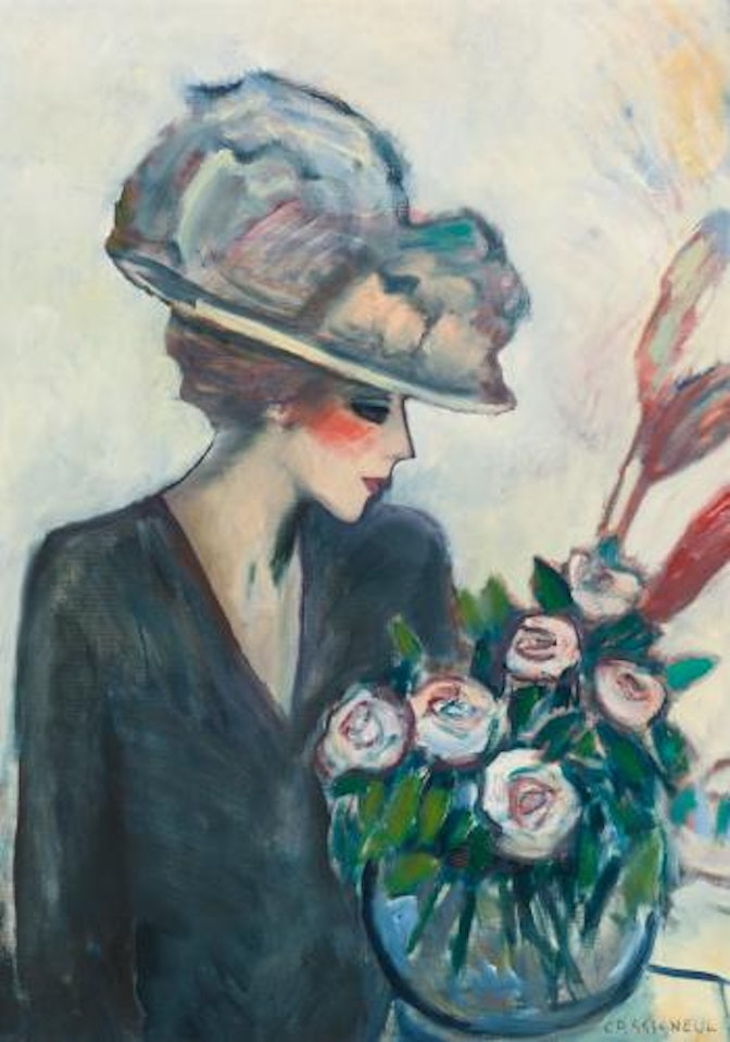 Femme Au Bouquet by Jean-Pierre Cassigneul
