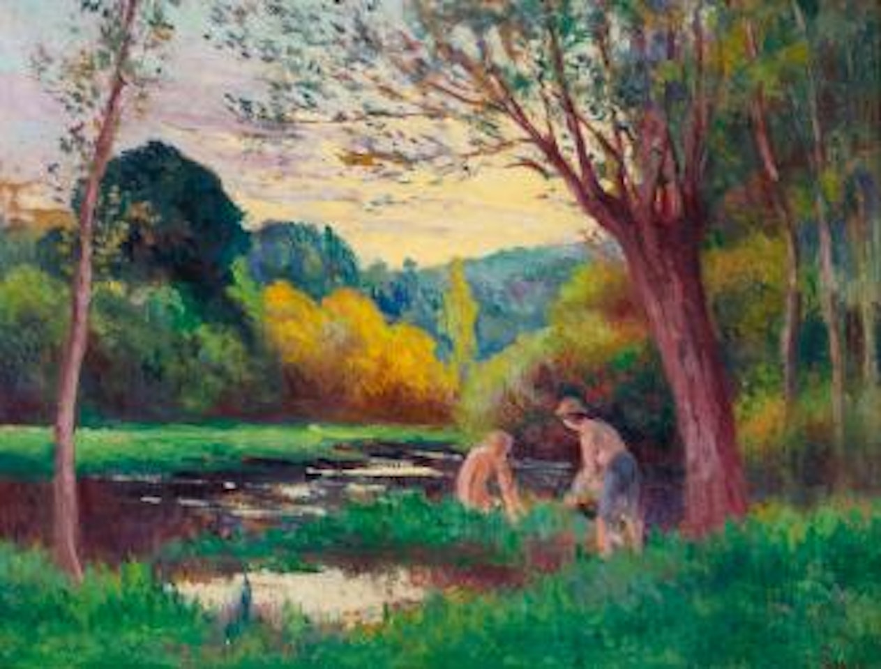 Baigneurs Dans La Cure À Lucy-sur-cure by Maximilien Luce