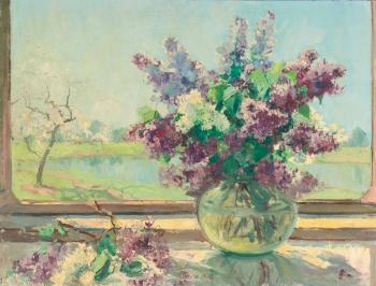 Lilacs by Georgij Aleksandrovic Lapschin