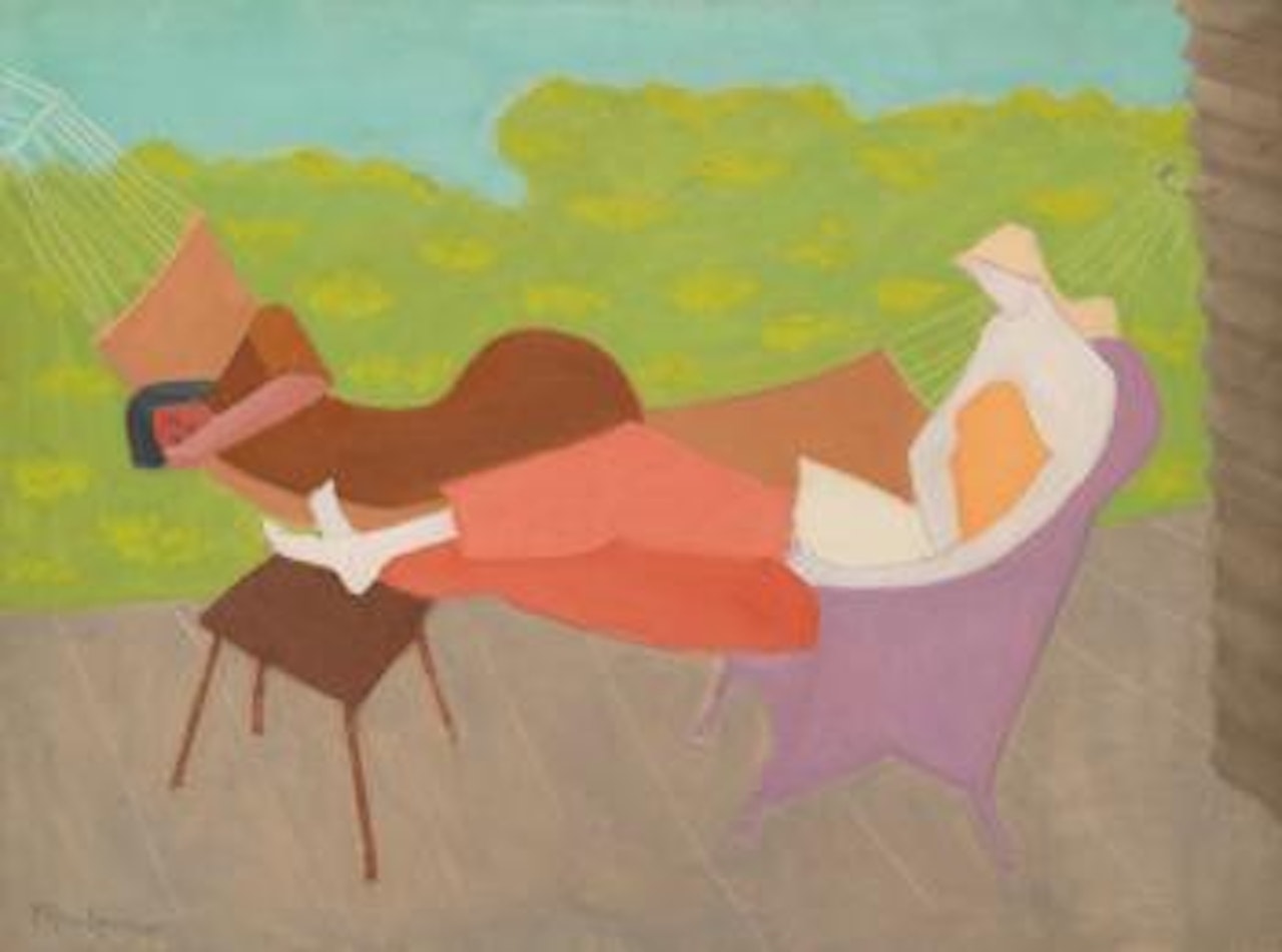 March and Sally Outdoors by Milton Avery