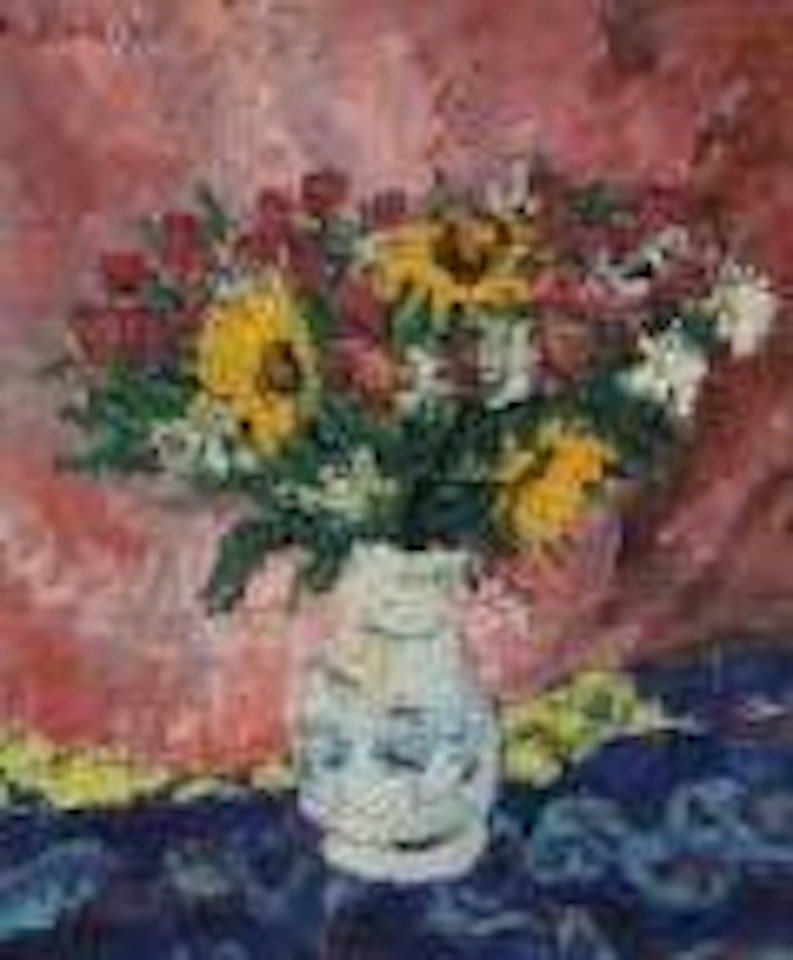Blumenstrauß in weißer Vase by Karl Stark