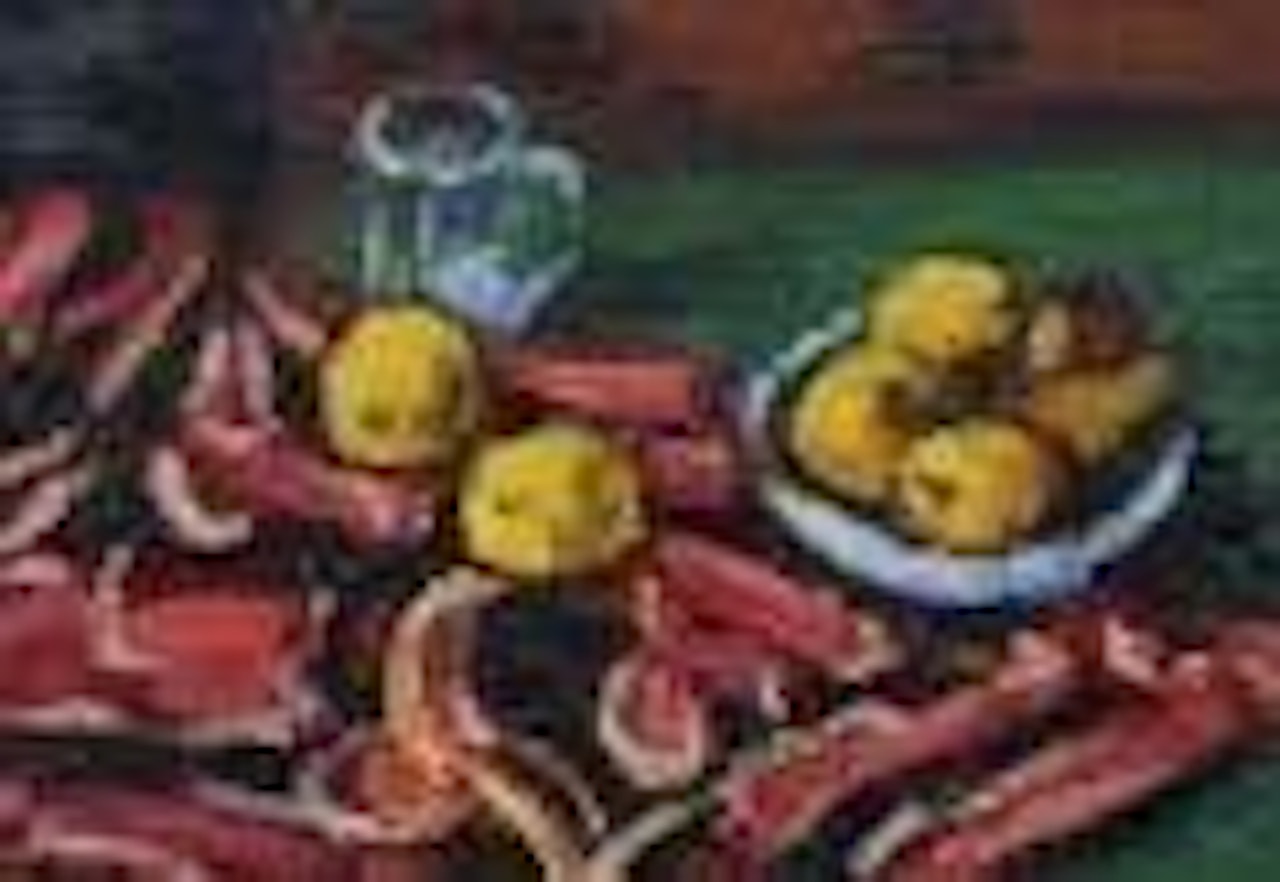 Stillleben mit Obstschale und Wasserkrug by Karl Stark