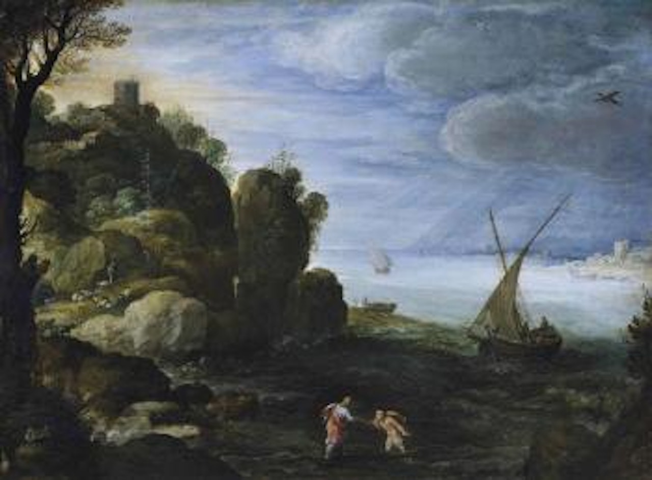 Le Christ et saint Pierre marchant sur les eaux by Paul Bril