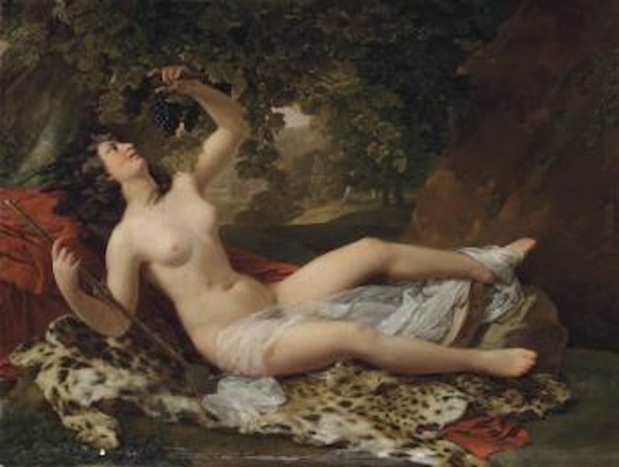 La bacchante Erigone by French School