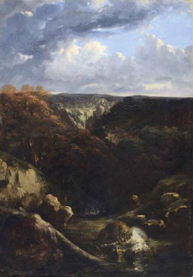 Lion dévorant un cheval by French School