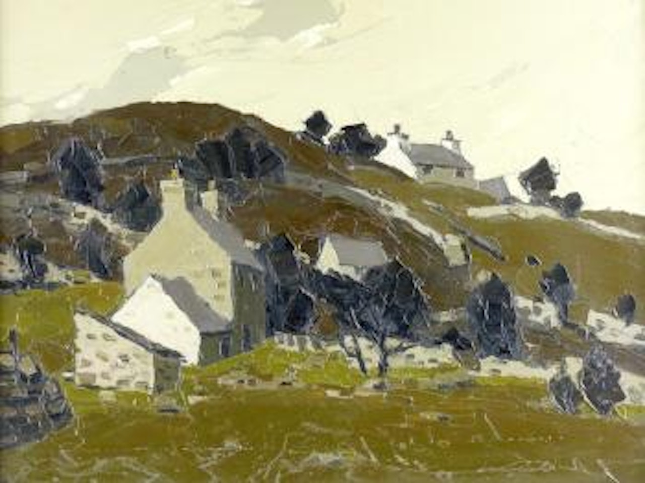 Farms behind Nefyn by Kyffin Williams
