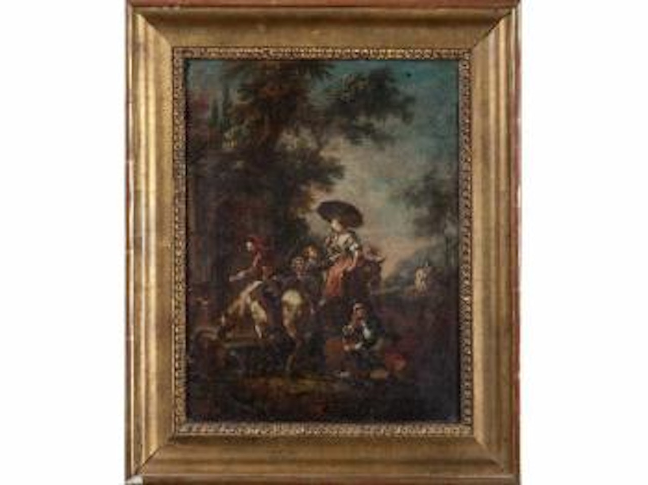 La halte près de la fontaine by Charles-Joseph Natoire
